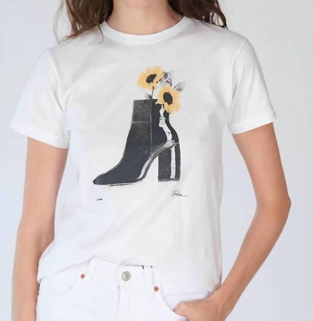 NEW CPRESS STUDIO growing mushie tee in worn white